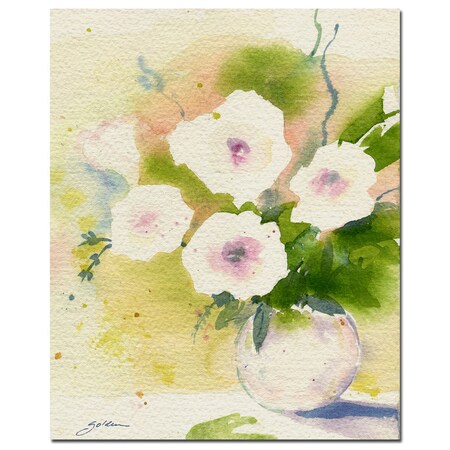 Trademark Fine Art Sheila Golden 'Flores in White' Canvas Art, 26x32 SG087-C2632GG